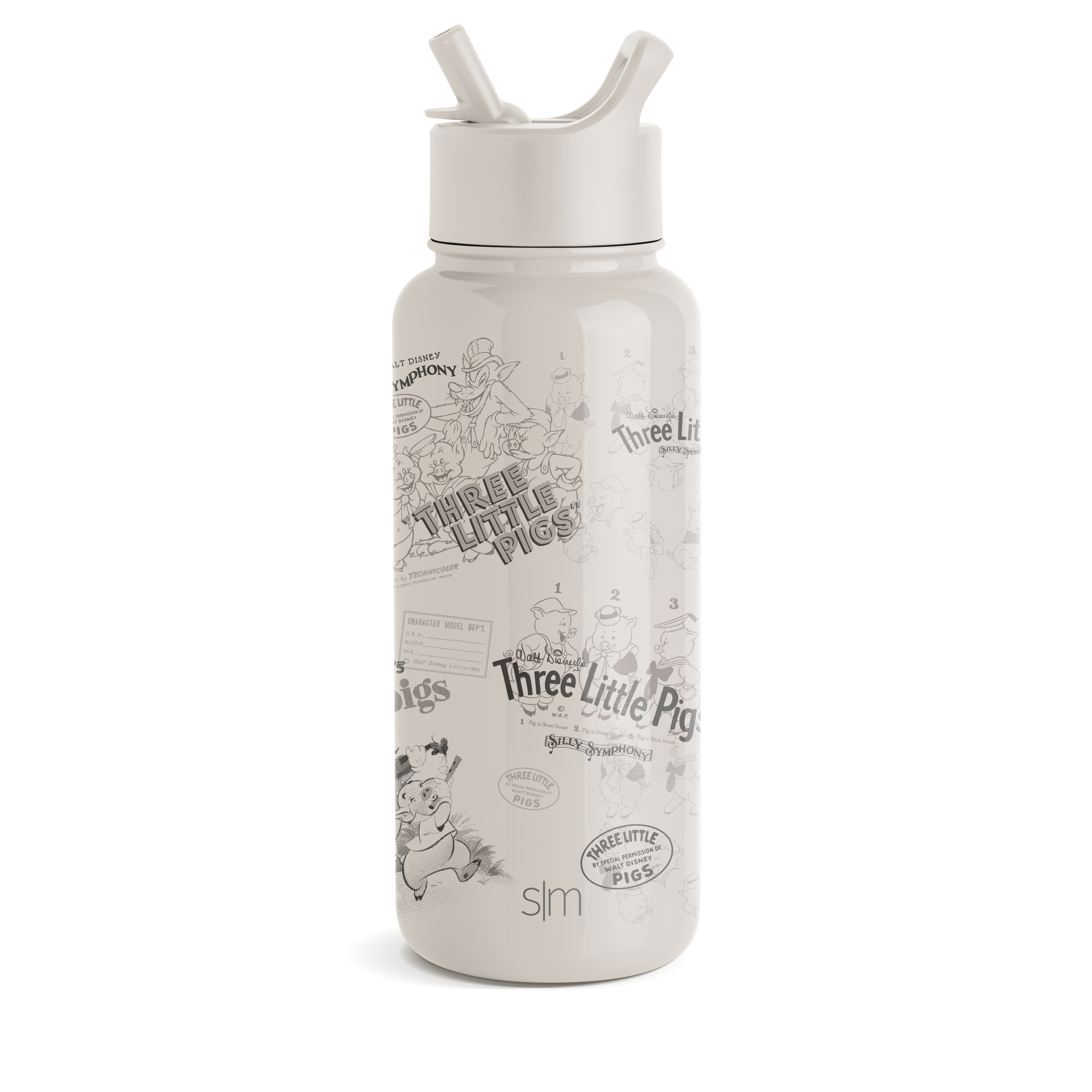 Disney Summit Water Bottle with Straw Lid - Three Little Pigs