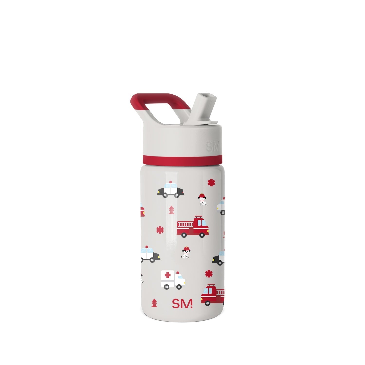 Summit Kids Water Bottle with Straw Lid - 14oz - First Responders / Straw / SM2