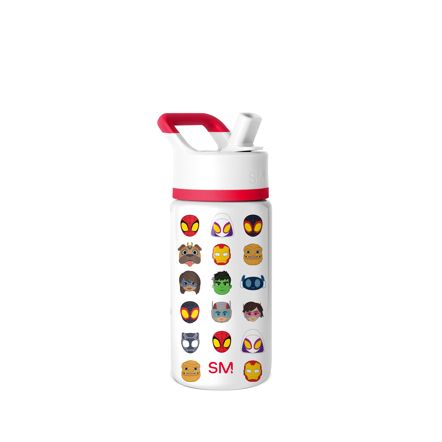 Summit Kids Water Bottle with Straw Lid - 14oz - Spidey and His Amazing Friends Unite / Straw / SM2