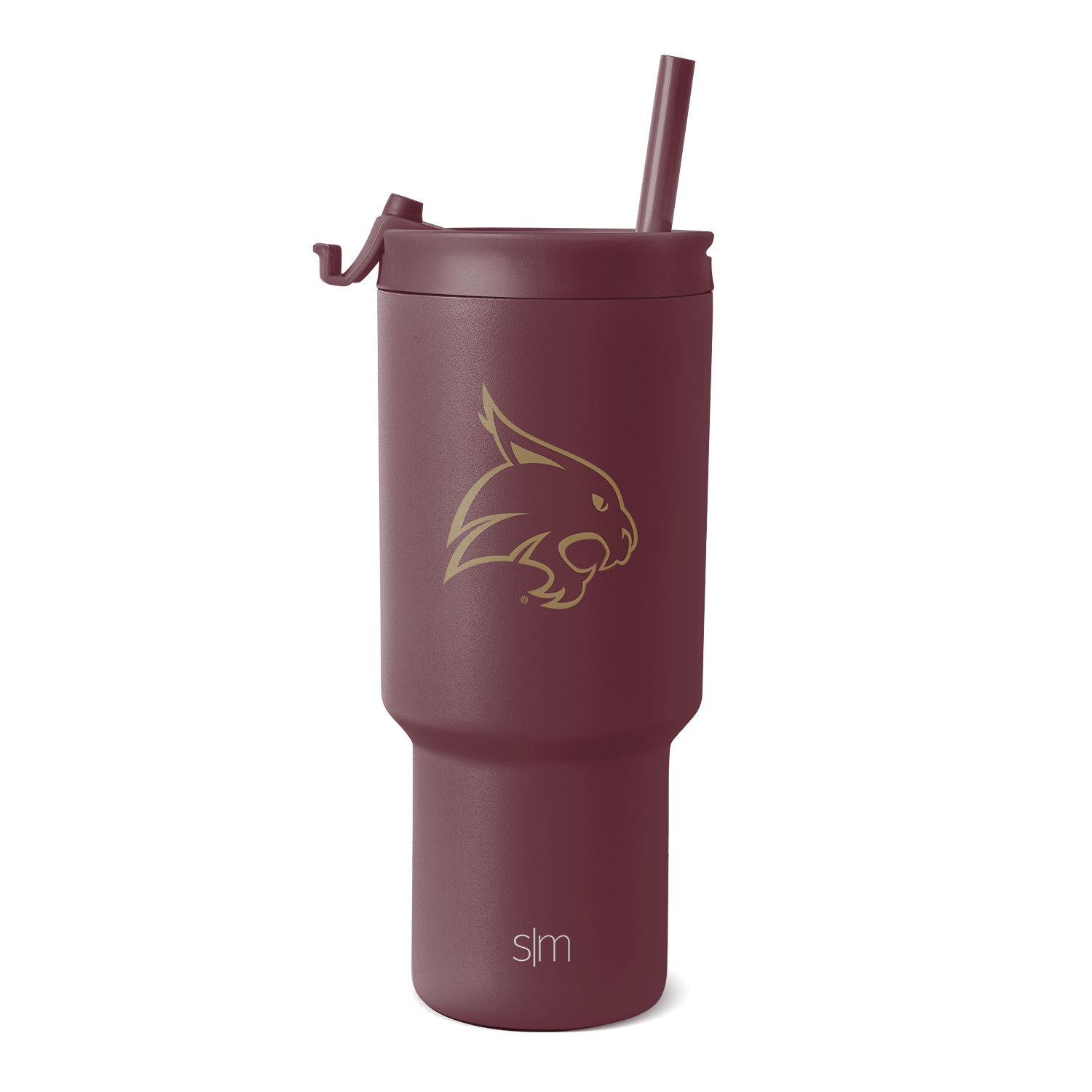 Collegiate Trek Tumbler - 30oz / Texas State / Flip + Straw