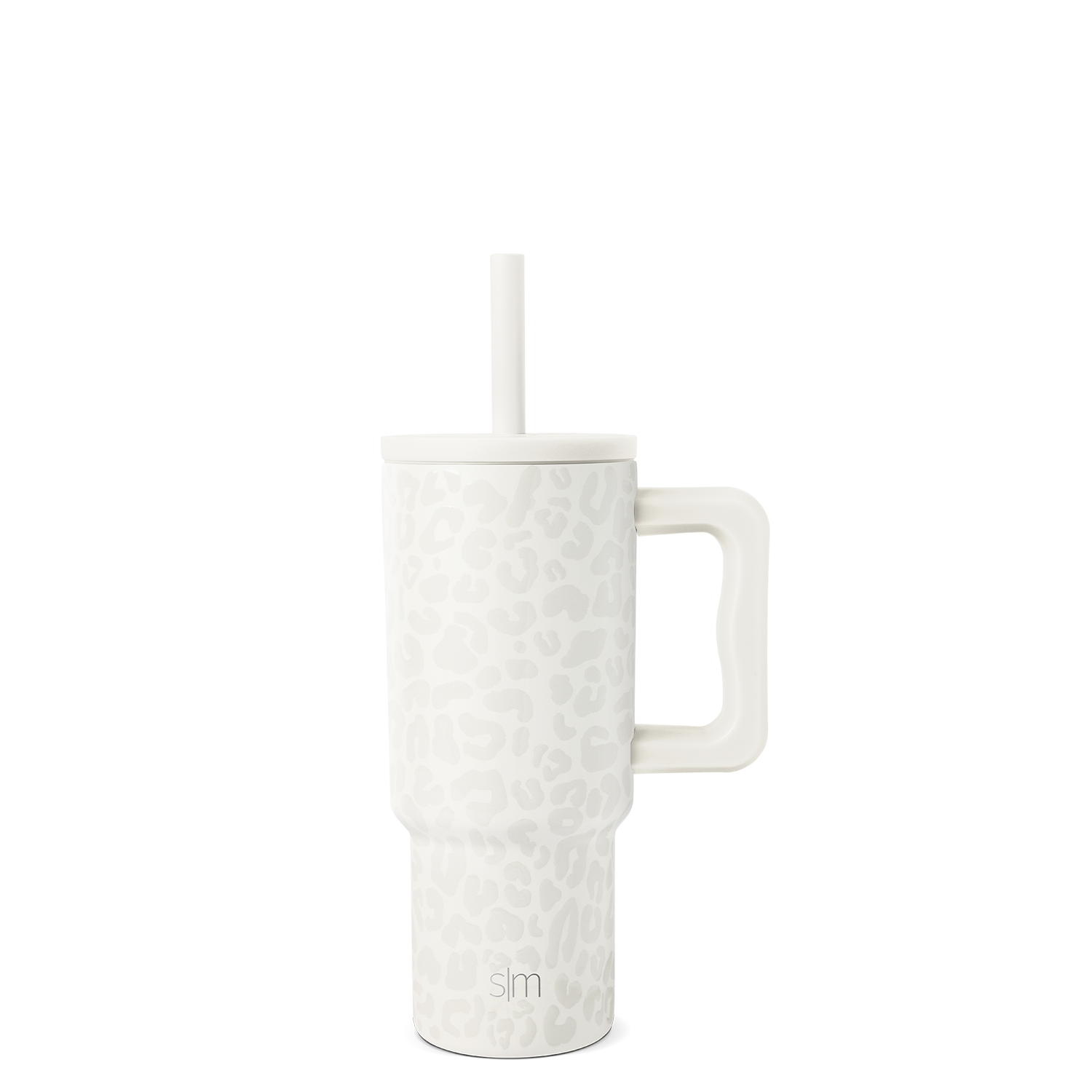 Trek Kids Tumbler with Silicone Straw Lid - 24oz / Cream Leopard